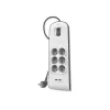 Stekkerdoos Belkin BSV604VF2M-V2 — 6 stopcontacten, 2× USB-A, 2 m snoer