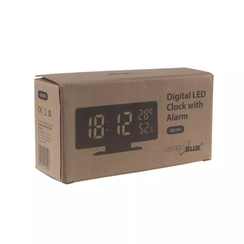 Digitale LED-wekker GreenBlue GB395 met temperatuurweergave