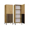 KAMARO 2DK smalle/GŁ eiken ARTISAN DISPLAY CABINET