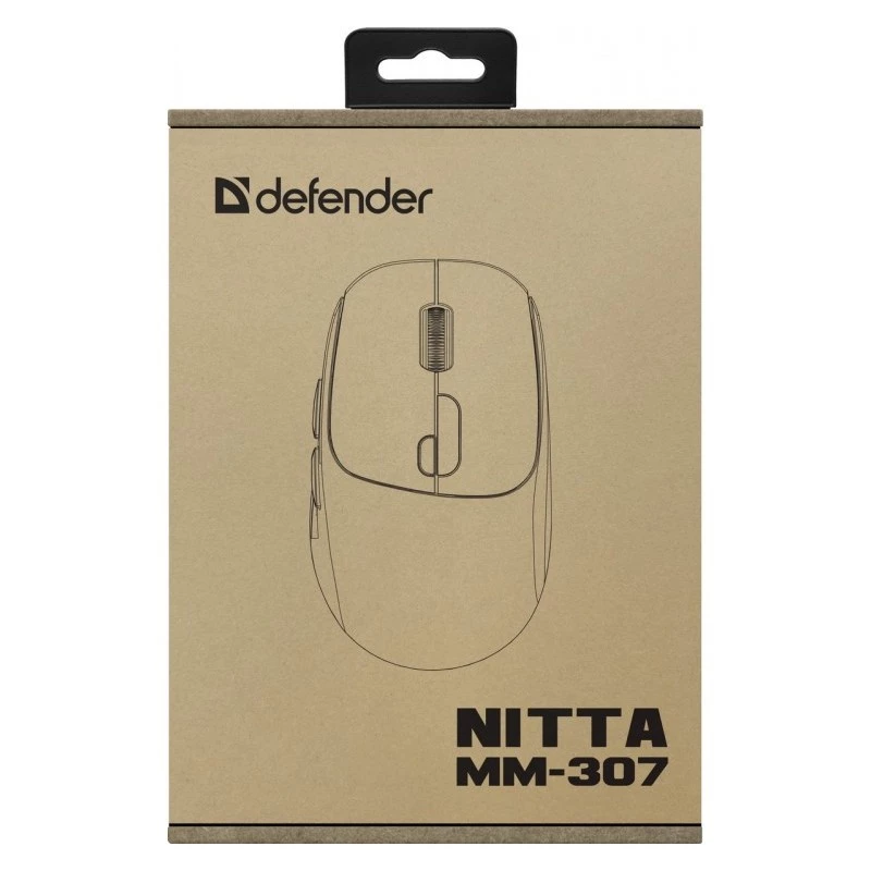 Muis Defender NITTA MM-307 RF+BT OPTISCH 1600dpi 6T WIT