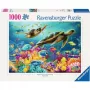 Ravensburger puzzel Blauwe onderwaterwereld 1000 stukjes, jongeren/volwassenen, standaardformaat