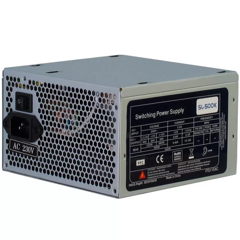 Voeding INTER-TECH SL-500K 500W met 120mm ventilator