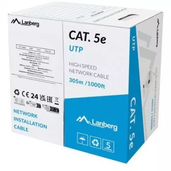 Lanberg LCU5-15CC-0305-S netwerkkabel grijs 305 m Cat.5/Cat.5e U/UTP (UTP)