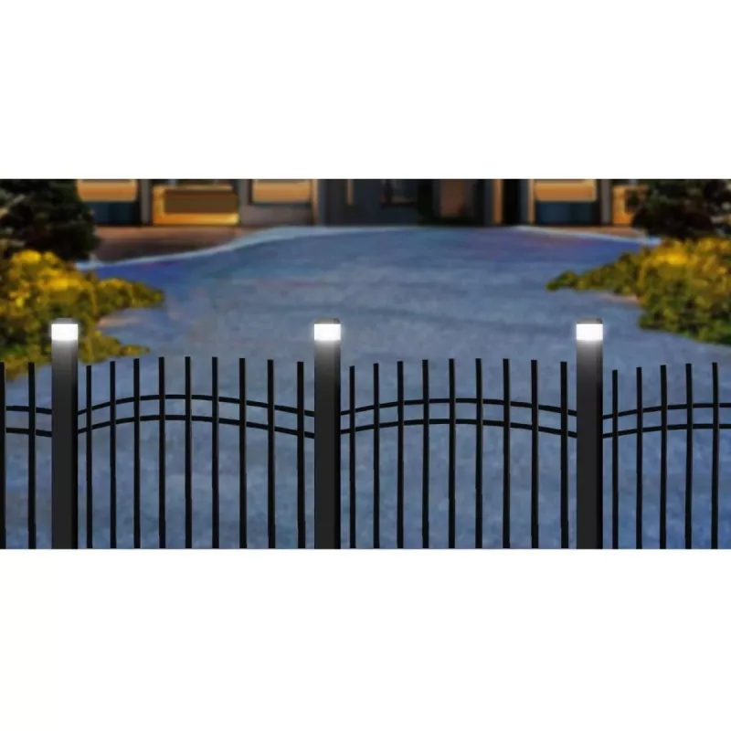 GB128 LED-solarlamp voor hekpalen en tuin, zwart - groen blauw
