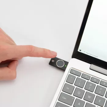 YubiKey C Bio FIDO Edition Yubico zwart wachtwoordloze authenticatie