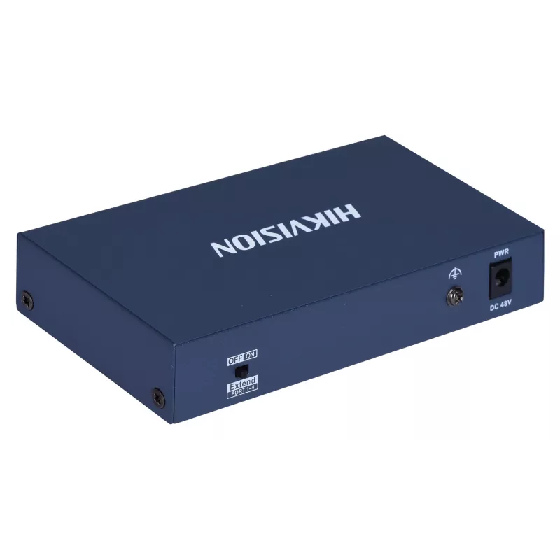 Hikvision DS-3E0106HP-E Netwerk-links unmanaged Fast Ethernet (10/100) PoE-ondersteuning blauw