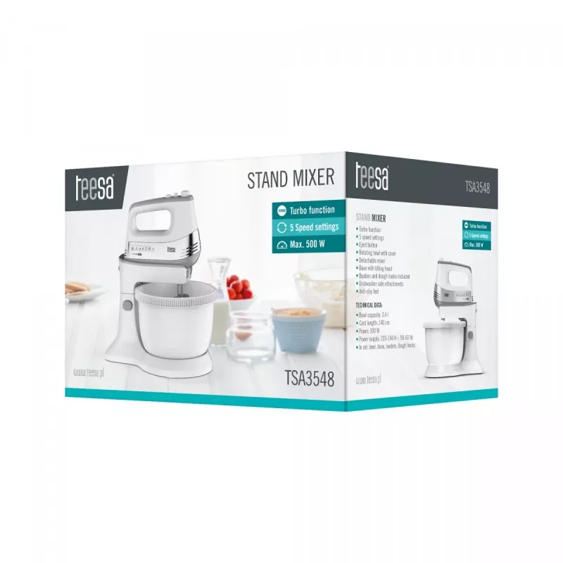 Handmixer met roterende kom 500W