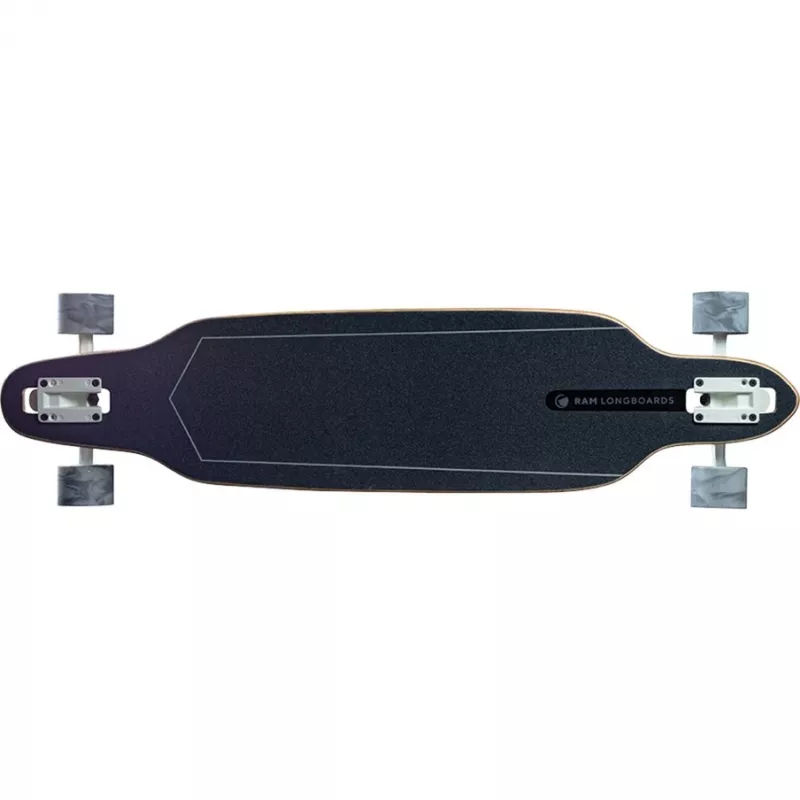 Longboard RAM Solitary Blanc de blanc — RAM-longboard, wit/grijze afwerking