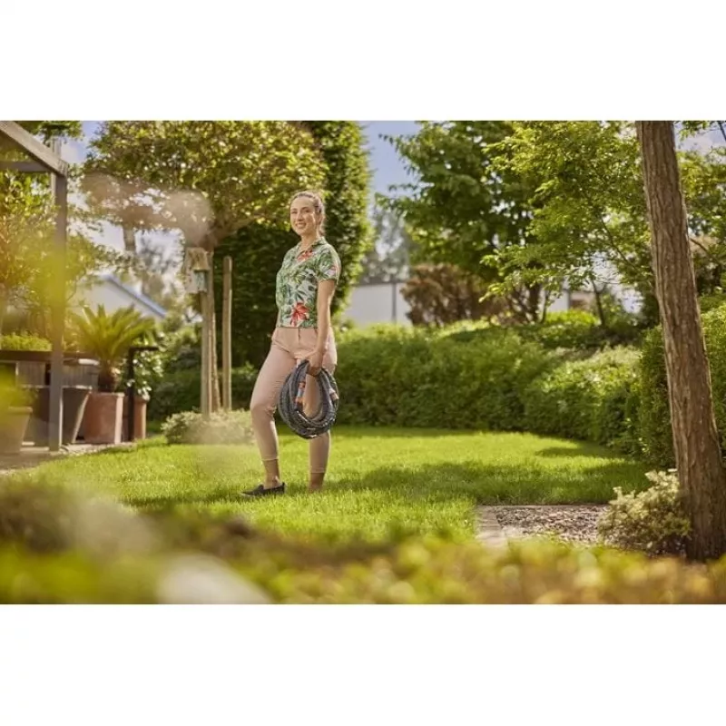 Gardena Liano tuinslang 25 m PVC zwart grijs bovengronds