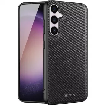 nevox StyleShell NYLO 2469 hoesje voor Samsung Galaxy S25+, polycarbonaat/TPU/nylon, zwart