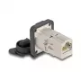 DeLOCK 67061 D-type RJ45 Cat.6A STP inbouwdoos met beschermkap, IP66