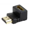 HDMI-adapter GEMBIRD A-HDMI90-FML, HDMI naar HDMI, haakse 90°-adapter, zwart