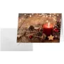 Wenskaarten sigel DS093 — rood kerstkaarsmotief, A6-formaat, binnen blanco