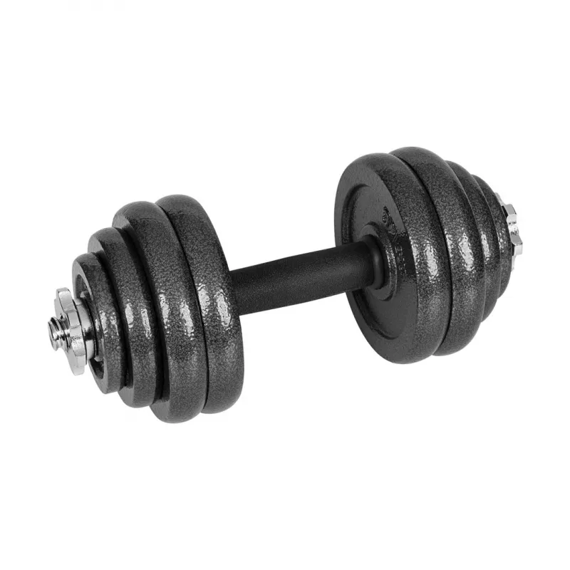 REBEL ACTIVE verstelbare halters in koffer 30 kg met stang