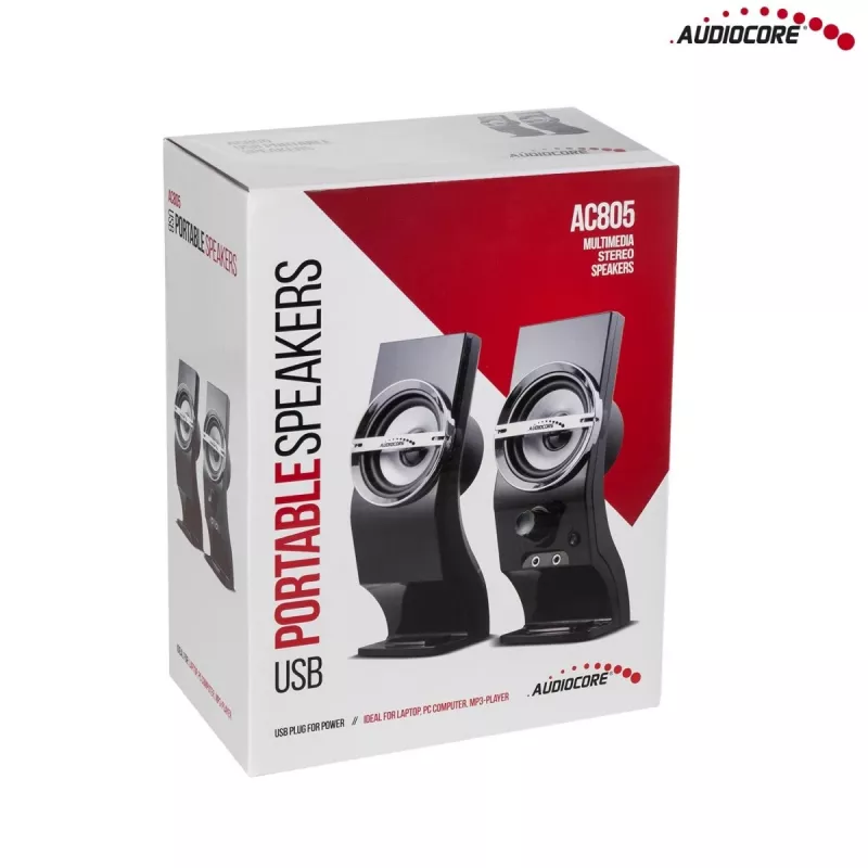 Audiocore AC805 stereoluidspreker 2.0 pc 6W zwart