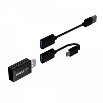 Draadloze radio-auto-adapter MAXCOM MC02 Wave met Bluetooth-connectiviteit voor in-car audiostreaming