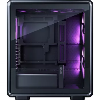 PC-behuizing Cooler Master MasterFrame 500 Mesh Midi Tower – zwart met transparante zijkant, ondersteunt ATX/EATX, 2x200 mm voor, 1x120 mm achter