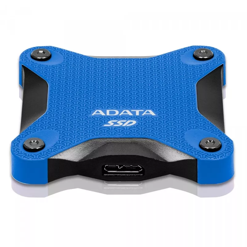 Externe SSD ADATA SD620 512 GB, USB 3.2 Gen 2 Micro-USB B, blauw, siliconen behuizing, schokbestendig