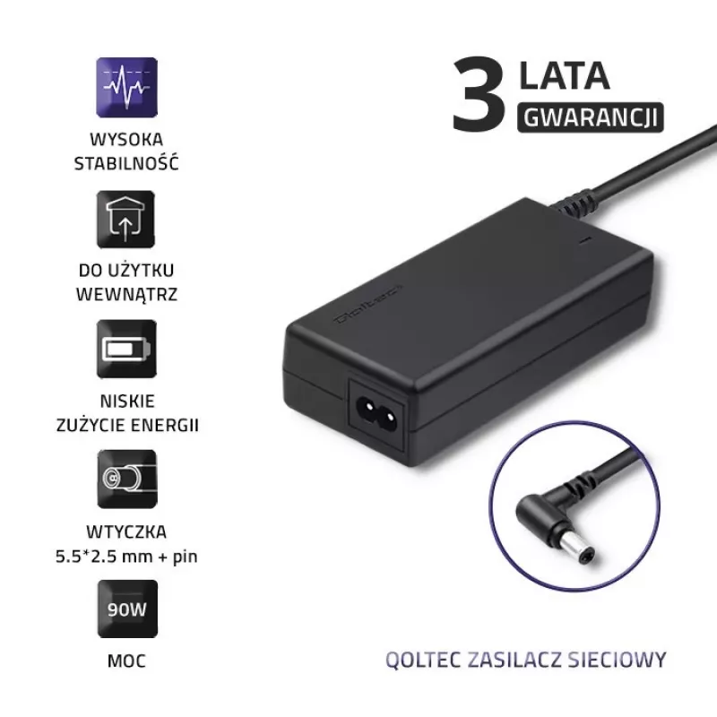 Qoltec 50090.90W voeding/omvormer indoor zwart