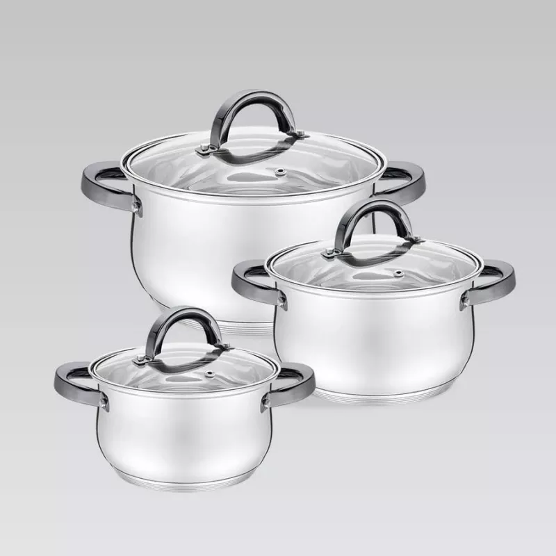 MAESTRO MR-3522-6M-BLACK 6-delige pannenset