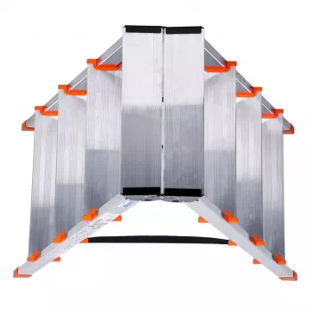 Krause Dopplo dubbelzijdige staande ladder zilver