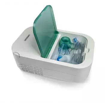 Tafelvernevelaar Omron NE-C301-E — netvoeding, 12 ml vulvolume, kindermasker en mondstuk, wit