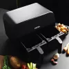 Heteluchtfriteuse Petra PT4750BLKVDEEU7, tweekamer, 3,7 L inhoud, zwart