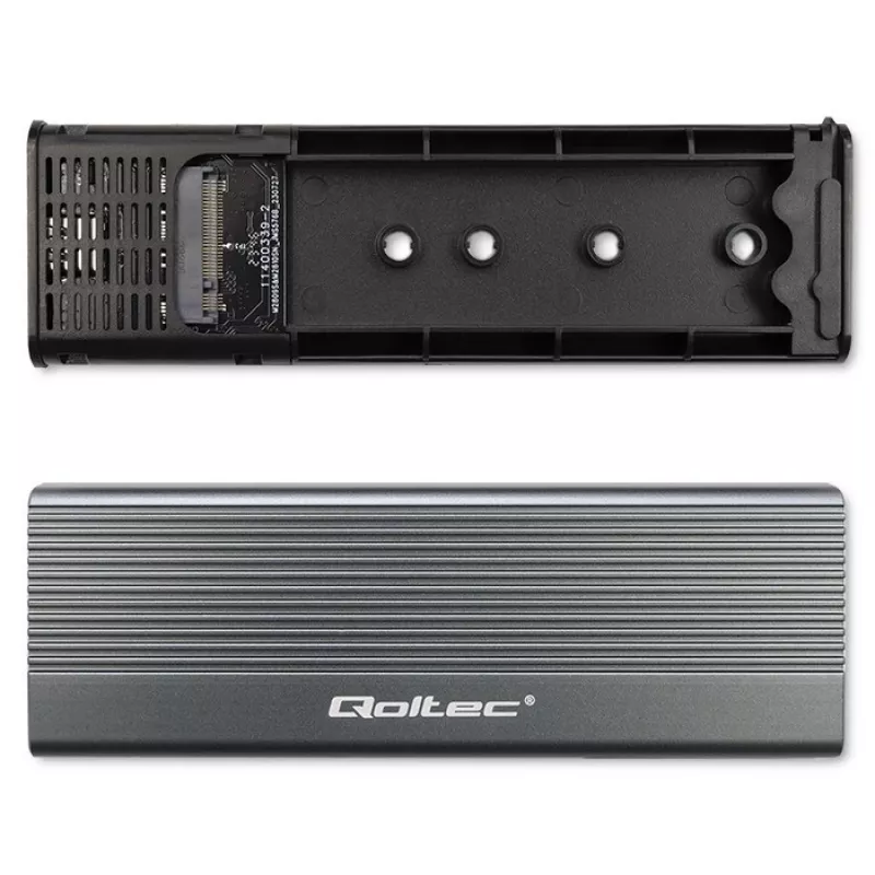 Qoltec behuizing voor M.2 SATA (NGFF) SSD, USB-C