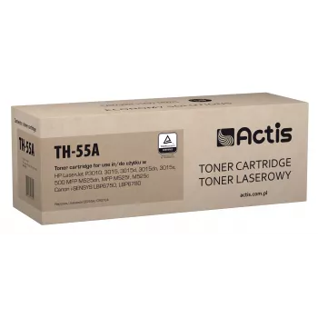 Tonercartridge ACTIS TH-55A compatibel met HP 55A CE255A / Canon CRG-724, zwart, 6000 pagina's, enkelpack