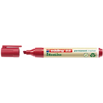 Permanentmarker Edding 22 EcoLine beitelpunt rood