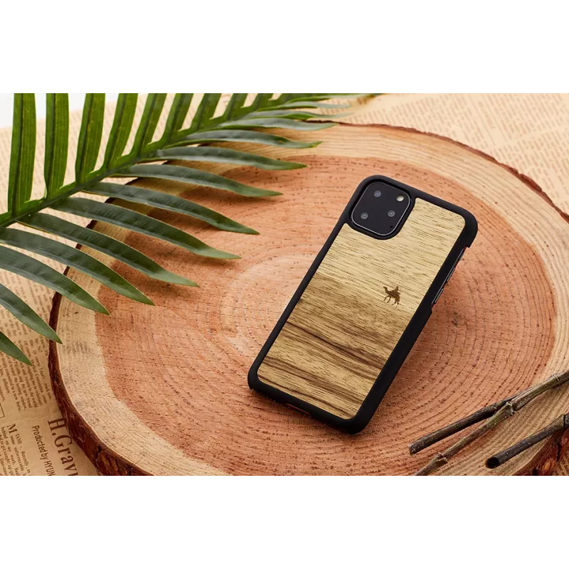 Smartphonehoesje man and wood voor iPhone 11 Pro Max — terra zwart
