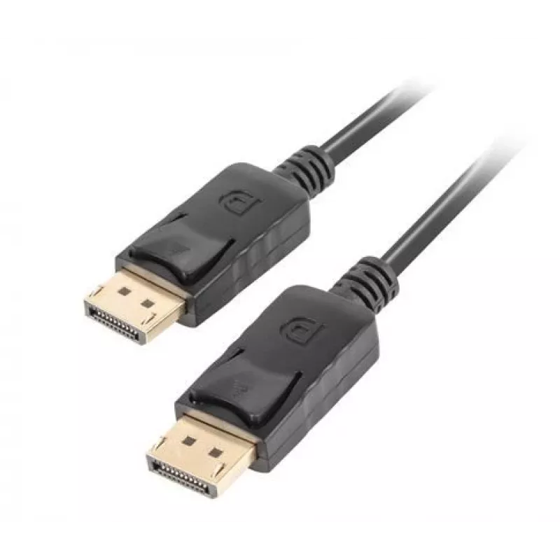 Lanberg DisplayPort-kabel 19 pin V1.2 4K, 1M | CA-DPDP-10CC-0010-BK | DisplayPort naar DisplayPort