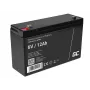 Verzegelde lood-zuur (VRLA) AGM-accu Green Cell 6V 12Ah, 94×151×50 mm, 1,65 kg