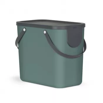 rotho Albula 25 l rechthoekige bewaarbox, donkergroen, technopolymeer, 400×235×340 mm
