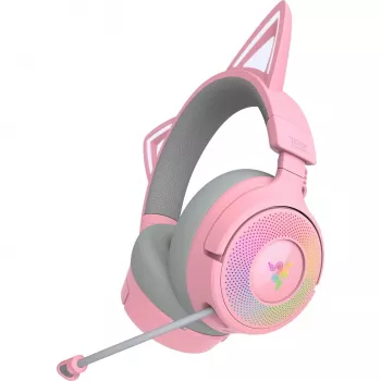 Razer Kraken Kitty V3 Pro - Quartz Headset Bedraad & Draadloos Hoofdband Gaming USB Type-A Bluetooth Roze