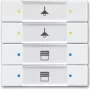 BUSCH JAEGER tastsensor 4/8-voudig multifunctie 6127/02-84