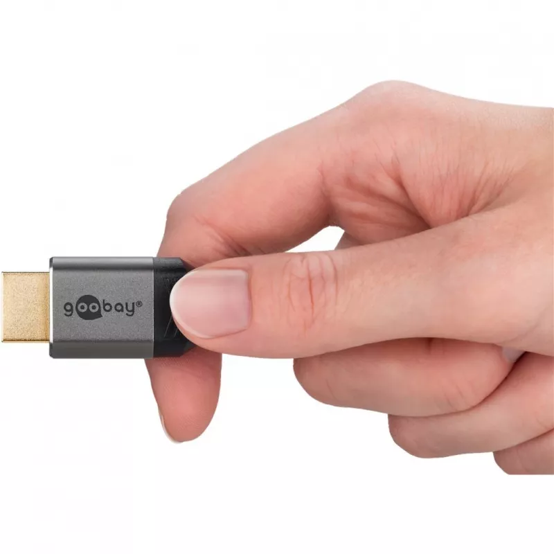 Plus High-Speed HDMI-kabel met Ethernet, 4K @ 60Hz grijs, 0,5 meter