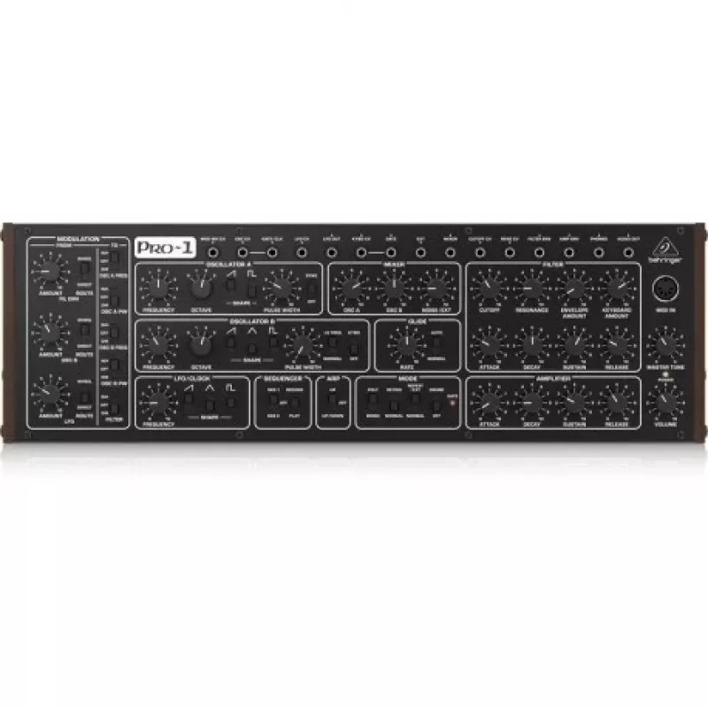 Analoge synthesizer Behringer PRO-1 monofoon met 37-toetsen toetsenbord