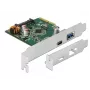 DeLOCK 90299 PCIe x4-kaart, 1x USB Type-C + 1x USB Type-A, USB 3.2 Gen 2 (10 Gbps)