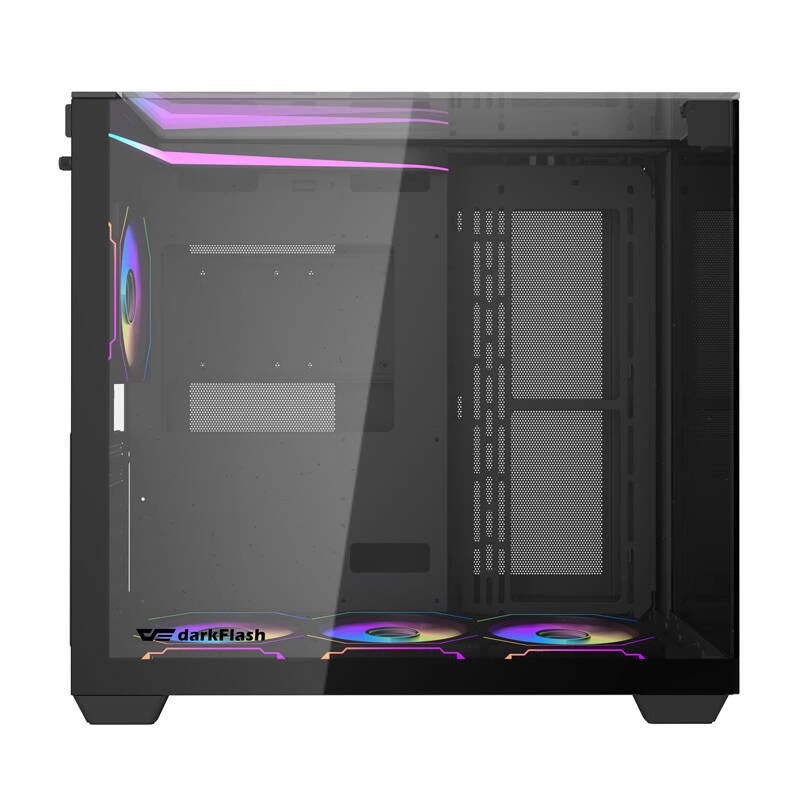 Darkflash TH285 computerbehuizing (zwart) + 4 ventilatoren