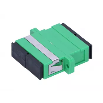Extralink SC/APC duplex-adapter, singlemode, groen