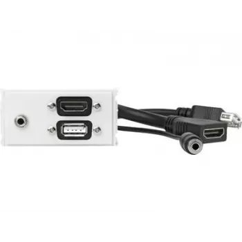 Vivolink WI221281 stopcontact HDMI + USB A + 3,5 mm wit
