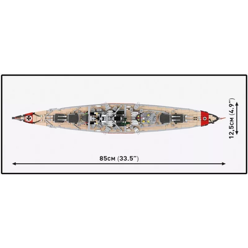 Bouwpakket Cobi slagschip Bismarck model met 3204 onderdelen - Cobi CO BI-4860