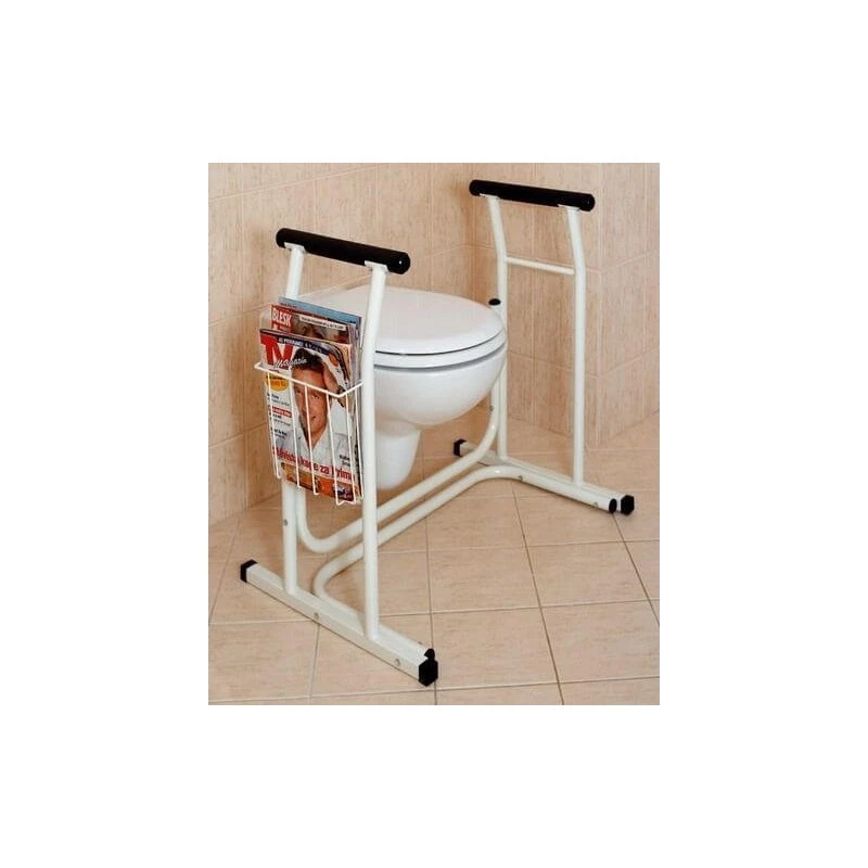 Sundo 15800 verstelbare toiletsteun met plek voor de krant, wit