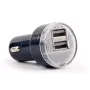 Auto-oplader Gembird EG-U2C2A-CAR-02, 12–24V ingang, 5V/2,1A uitgang, 2× USB 2.0, zwart