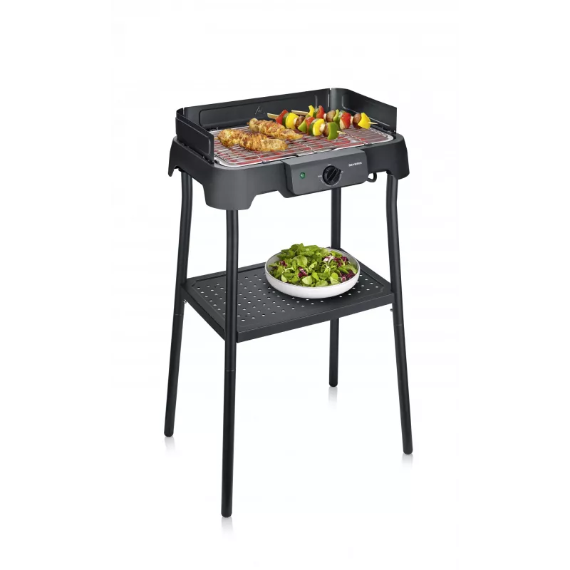 SEVERIN PG 8594 tafel-elektrogrill — 2000 W, rechthoekig rooster, zwart