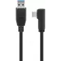 Goobay USB-C™ naar USB A 3.0 kabel 90°, zwart, 3 m - USB 3.0-stekker (Type-A) > USB-C™-stekker (66504)