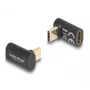 DeLOCK adapter USB 40 Gbps USB Type-C PD 3.0 100 W stekker naar bus haaks 8K 60 Hz