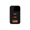 LCD-wandlader USB-stopcontact + USB-Cx2 PD 65W GAN zwart wattmeter