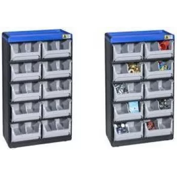 Kleinonderdelenmagazijn allit VarioPlus Pro 53/20 b x h d 300 525, modulair opslagbakken-systeem